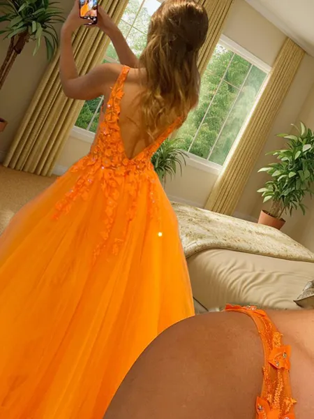 Ball Gown V-neck...