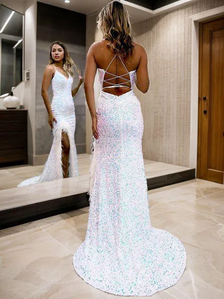 Sheath/Column V-neck Sweep...