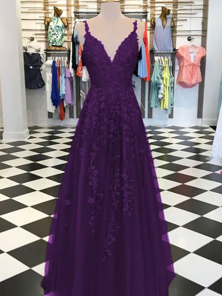 A-Line/Princess V-neck...