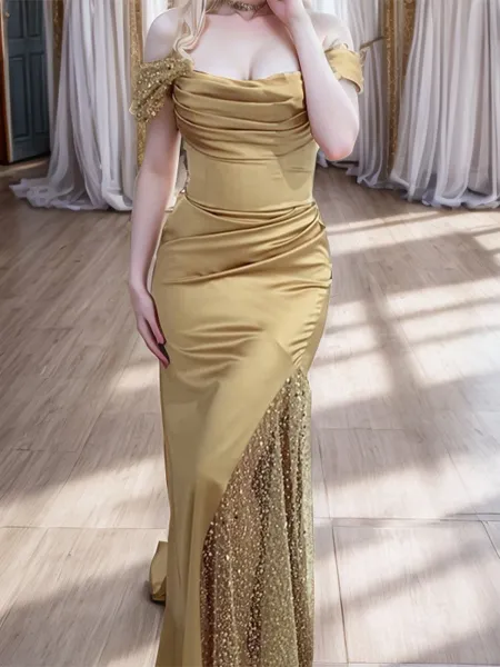 Sheath Off-the-Shoulder...