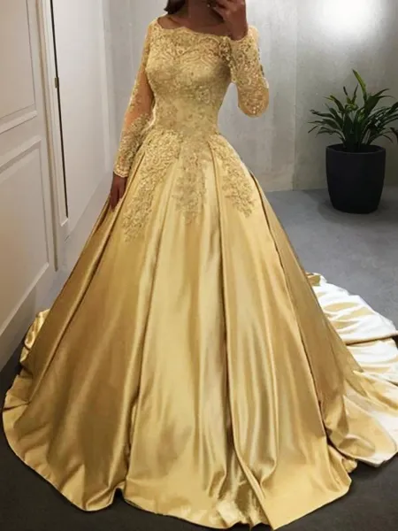 Ball Gown Off-the-Shoulder...