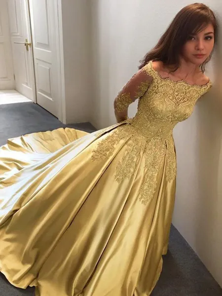 Ball Gown Off-the-Shoulder...