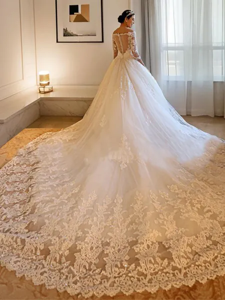 Ball Gown Off-the-Shoulder...