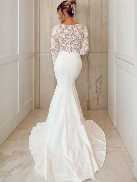 Sheath/Column V-neck Sweep...