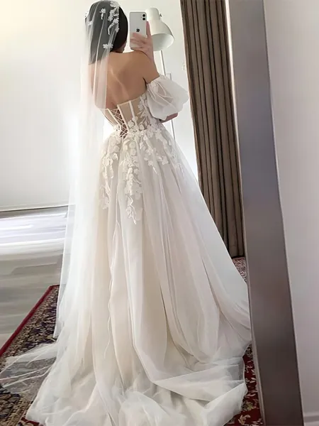 A-line Sweetheart Short...