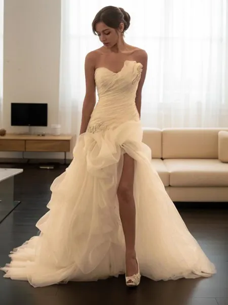 Ball Gown Sweetheart Sweep...
