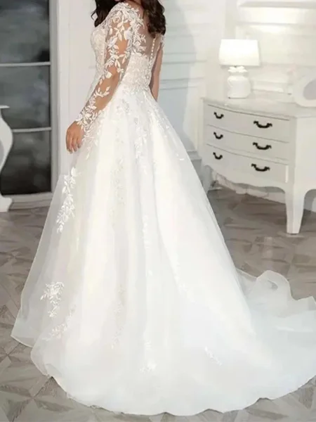 A-line Sweetheart Long...