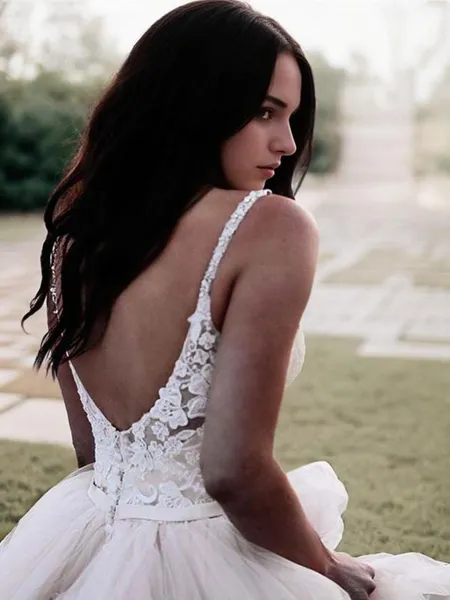 A-Line/Princess V-neck...