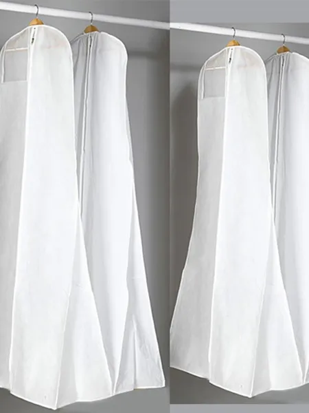 White Elegant Gown Length Garment Bags