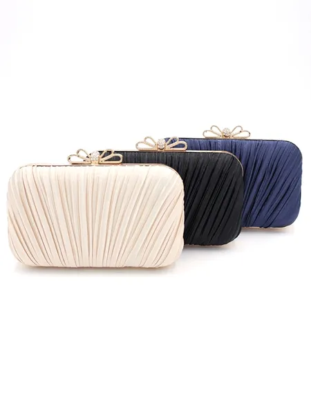 Exquisite Satin With Ruched Evening/Party Handbags