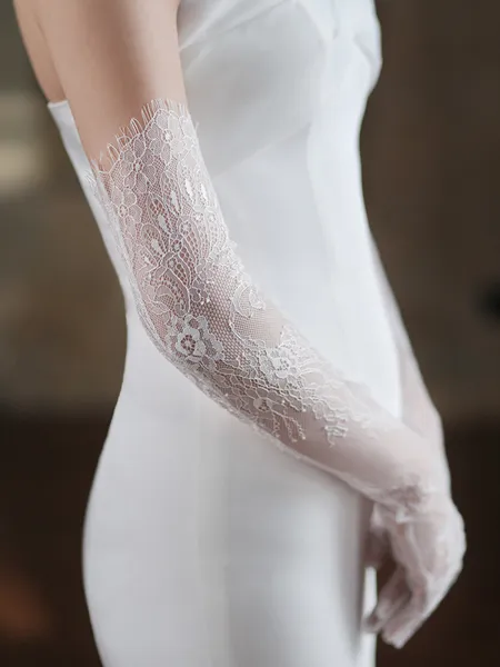 Delicate Lace Opera Length...