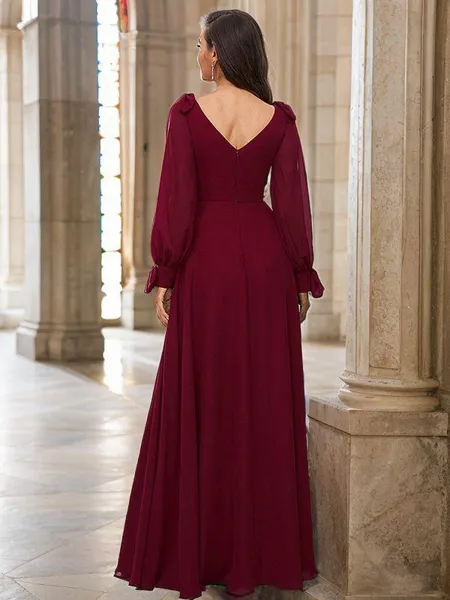 A-Line/Princess Chiffon...