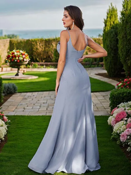 Sheath/Column Chiffon...