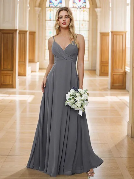 A-Line/Princess Chiffon...