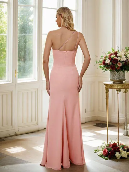 Sheath/Column Chiffon...