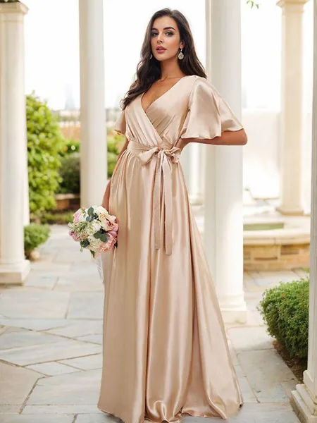 A-Line/Princess Silk like...