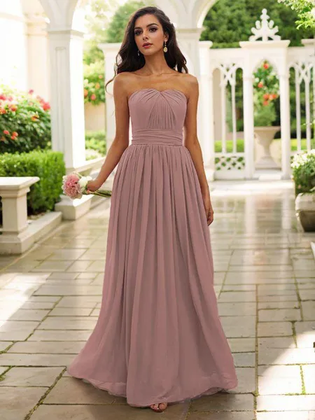 A-Line/Princess Chiffon...