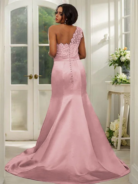 Sheath/Column Satin Lace...