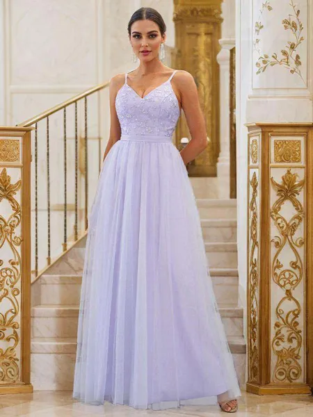 A-Line/Princess Tulle...