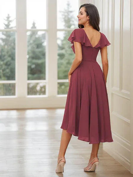 A-Line/Princess Chiffon...