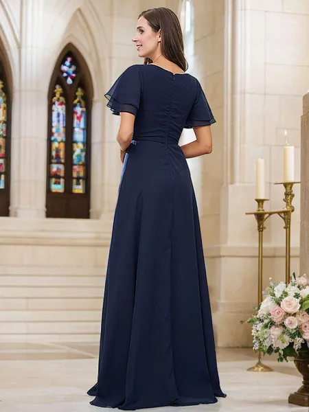 A-Line/Princess Chiffon...