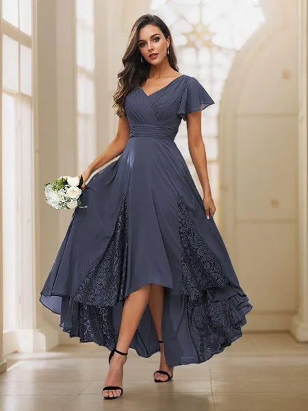 A-Line/Princess Chiffon...