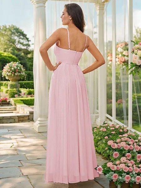 A-Line/Princess Chiffon...