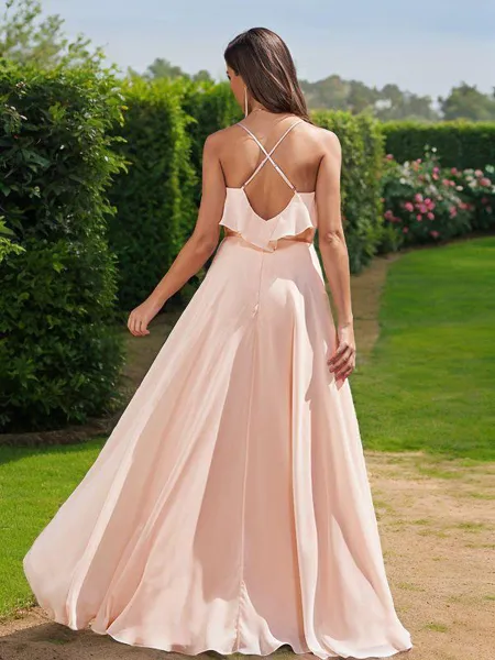 A-Line/Princess Chiffon...