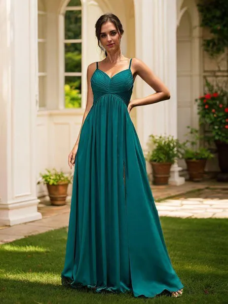 A-Line/Princess Chiffon...