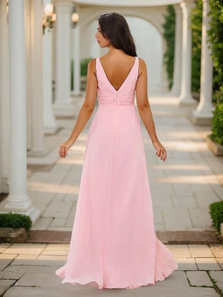 A-Line/Princess Chiffon...