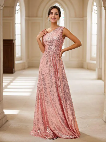 A-Line/Princess Sequins...