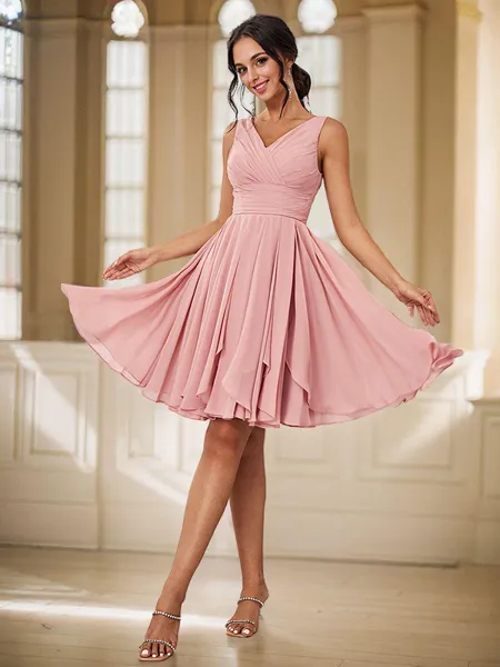 A-Line/Princess Chiffon...