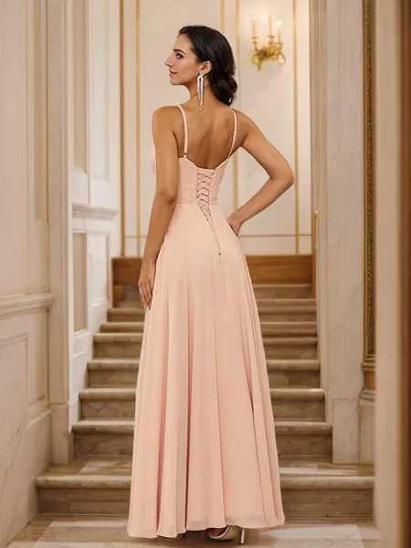 A-Line/Princess Chiffon...