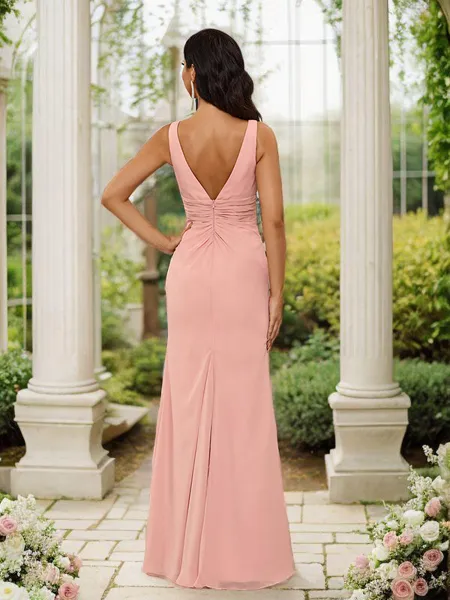 Sheath/Column Chiffon...