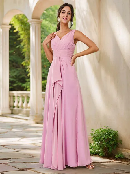 A-Line/Princess Chiffon...