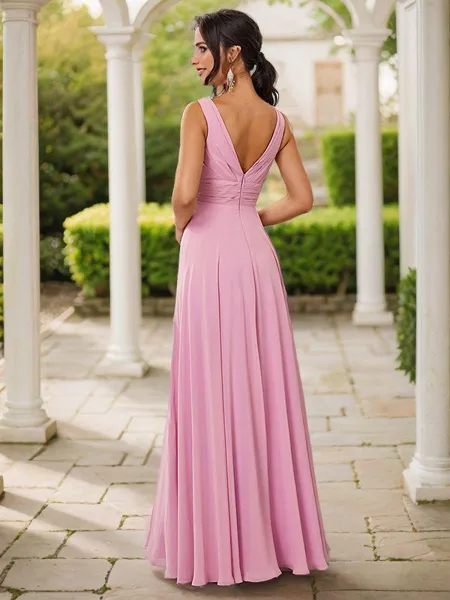 A-Line/Princess Chiffon...