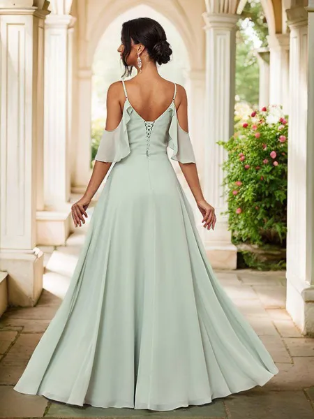 A-Line/Princess Chiffon...