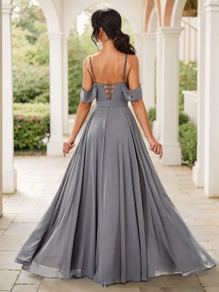 A-Line/Princess Chiffon...