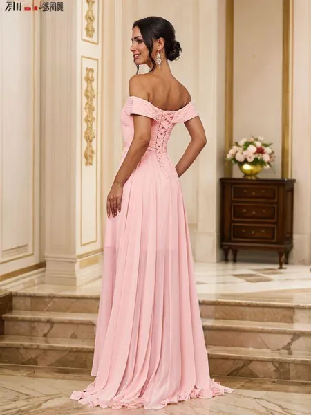 A-Line/Princess Chiffon...