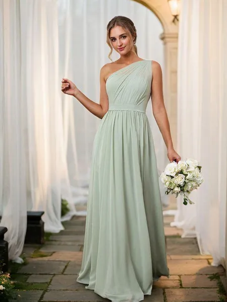 A-line/Princess Chiffon...