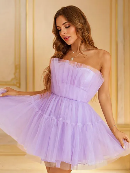 A-Line/Princess Tulle...
