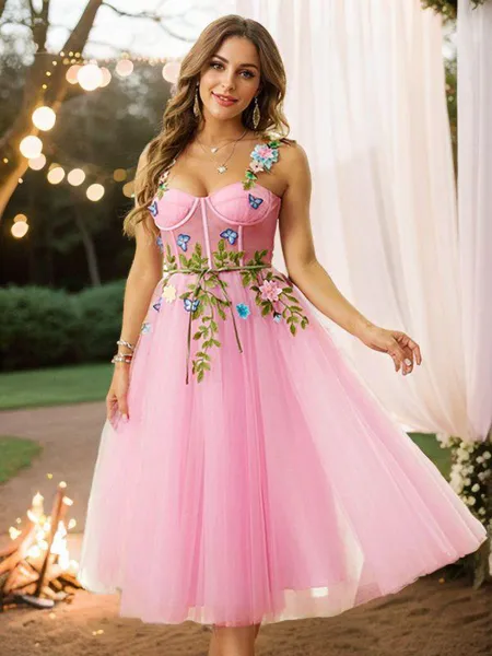 A-Line/Princess Tulle...