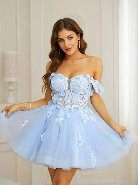 A-Line/Princess Tulle...