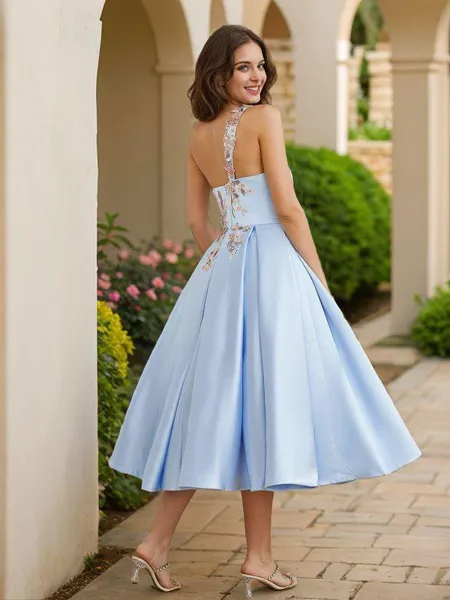 A-Line/Princess Satin...