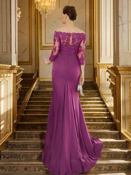 Sheath/Column Chiffon...