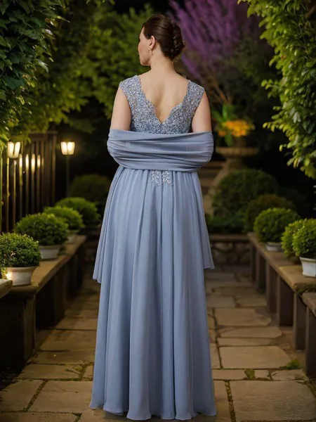 A-Line/Princess Chiffon...