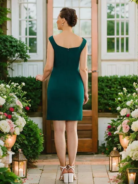 Sheath/Column Stretch Crepe...