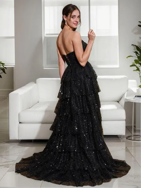 A-line Straight Beading...