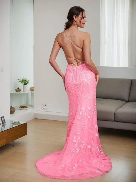 Sheath Spaghetti Straps...