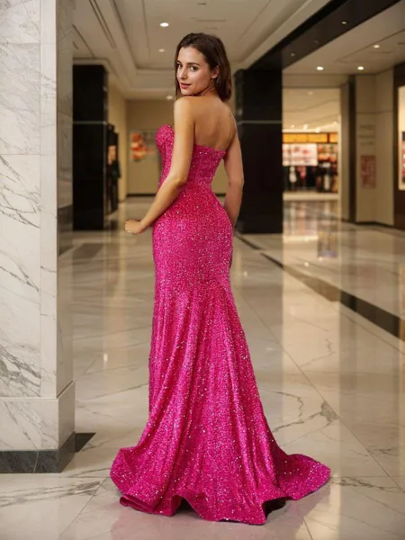 Sheath/Column Velvet...